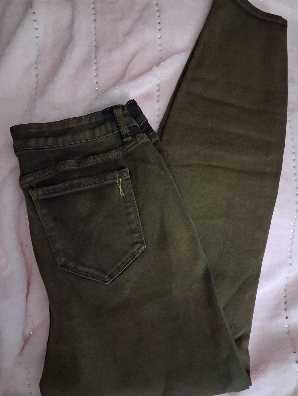 Vintage America Olive/black Skinny Jeans